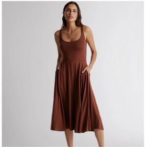 Quince women’s jersey fit and flare dress xs NWT